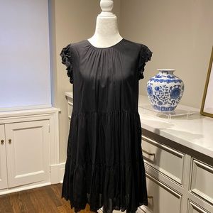 Aritzia Tiered Dress Ruffle Sleeve